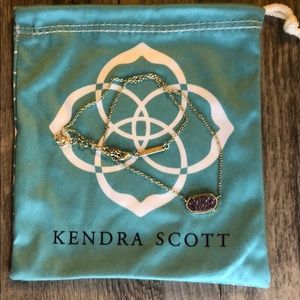 Kendra Scott Elise Necklace in Gold & Multi Drusy